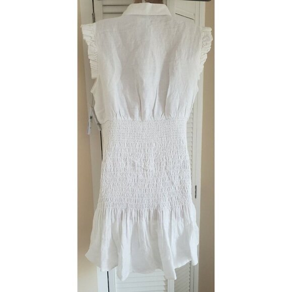 NWT GUESS ECO TEODORA MINI WHITE DRESS LARGE - Picture 3 of 5